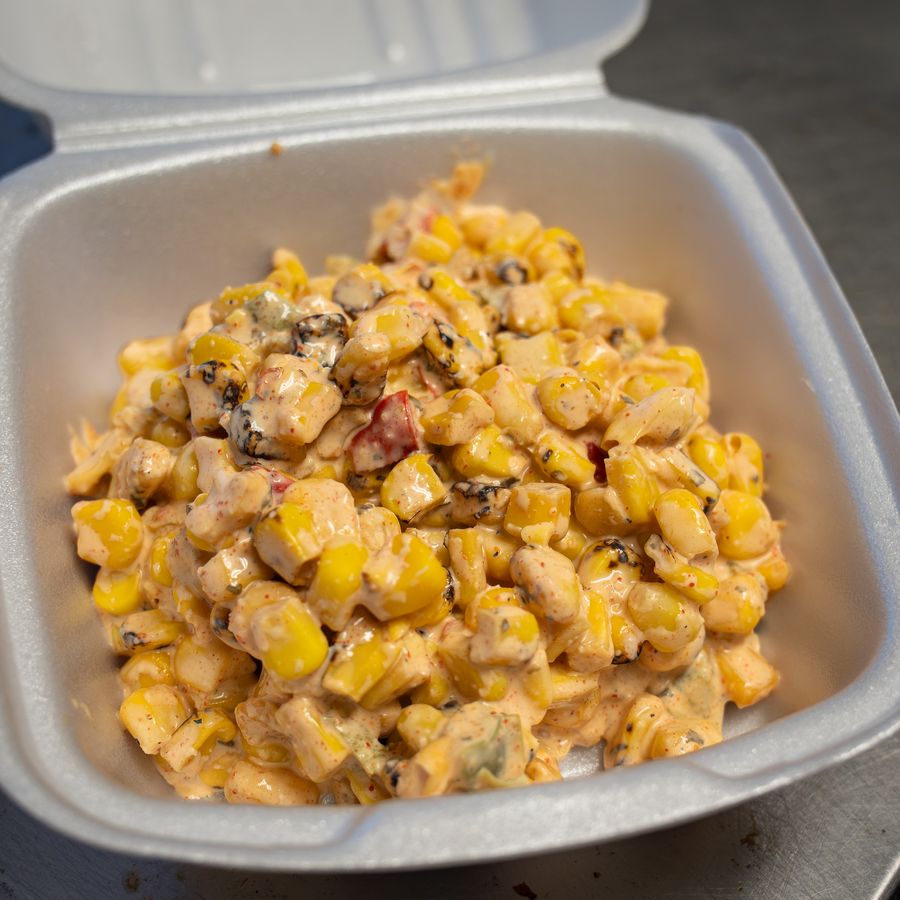 Loaded street corn